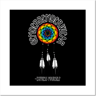 GenderBenderWear (Black) - "Express Yourself Dreamcatcher" Posters and Art